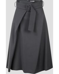 P.A.R.O.S.H. - Belted Midi Skirt - Lyst