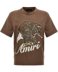 Amiri - Eagle Glittered Logo-print Cotton-jersey T-shirt - Lyst