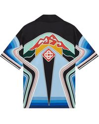 CASABLANCA - Camicia Graphic Mountain Con Stampa-Uomo - Lyst