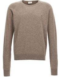 Saint Laurent - Logo Cashmere Jumper - Lyst