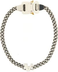 1017 ALYX 9SM - Buckle Charm Logo Necklace Gioielli Silver - Lyst