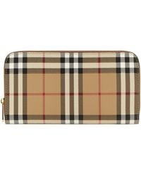 Burberry - Printed Canvas Wallet - Lyst