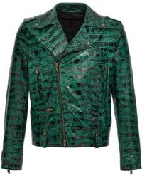 Salvatore Santoro - Croc Print Leather Jacket - Lyst