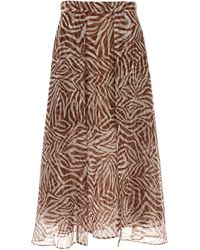 Brunello Cucinelli - Paneled Circle Gonne-Donna - Lyst