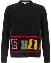 Comme des Garçons - Intarsia Knit Sweater With Colorful Lettering - Lyst