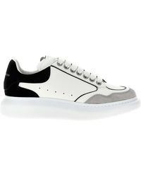 Alexander McQueen - Alexander Mc Queen White/Black Oversize Sneaker - Lyst