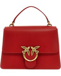 Pinko - Love One Top Handle Borse A Mano Rosso - Lyst