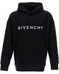 Givenchy Logo Hole Hoodie in Black for Men Lyst