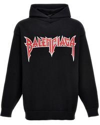 Balenciaga Black Repatch Distressed Logo Sweater for Men | Lyst