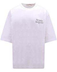 Alexander McQueen - Crew Neck Short Sleeve Printed T-shirts - Lyst