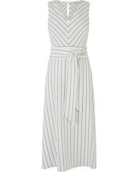 warehouse tiger print midi dress