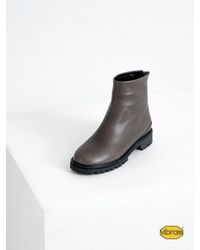 HEENN Chunky Sole Ankle Boots - Grey