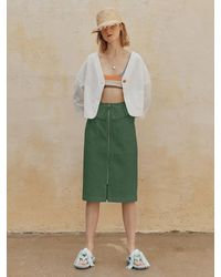 J.CHUNG Margo Zipped Skirt - Green