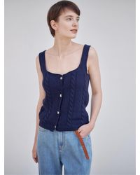 NILBY P Summer Knit Vest - Blue
