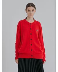 among Essential Wappen Cardigan - Red