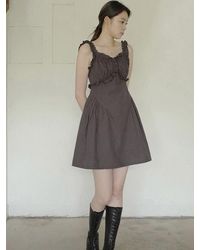 FLOWOOM Chichi Bustier Dress Mini - Gray