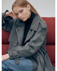 NILBY P Volume Middle Trench Coat - Multicolour