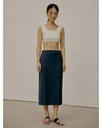 Low Classic Slim Line Skirt - Blue