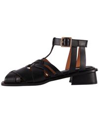 Reike Nen Basket Weave Ankle Strap Sandals - Black