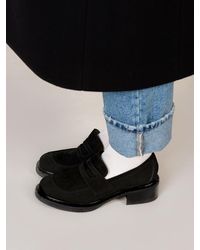 Circle Chunky Loafers Calm - Black