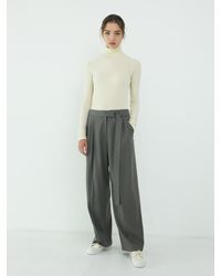 AEER Strap Wide Trousers - Green