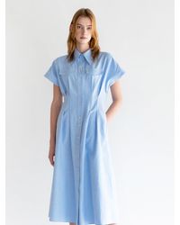 AVA MOLLI Shirt Long Dress - Blue
