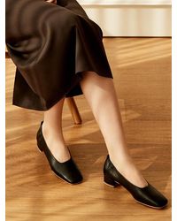 MARONY CROSHET Mc 004 Square Toe Mid Court Shoes - Black
