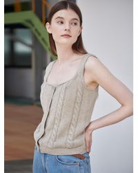 NILBY P Summer Knit Vest - Natural