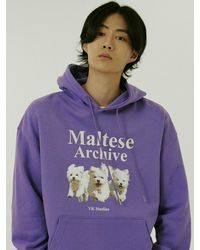 WAIKEI Cotton Maltese Archive Hoodie in Grey (Gray) for Men | Lyst