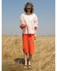 J.CHUNG Ellery Button Skirt - Orange