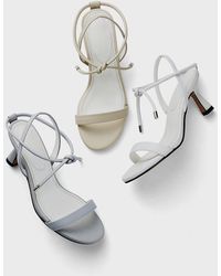 Intense Clothing Leather Knot Sandal - Grey