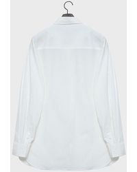 Noirer Cotton Loose Fit Asymmetric Shirt - White