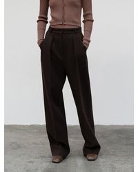 Low Classic Loose Fit Trouser - Brown
