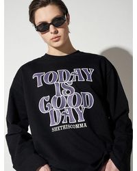 SHETHISCOMMA Today Is Good Day T-shirt - Black