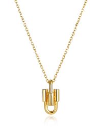 HYÈRES LOR H Edition Dual H Combi Necklace in Silver (Metallic) | Lyst