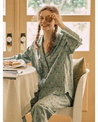 ULLALA PAJAMAS - Long-sleeve Collared Pajama Two-piece - Lyst