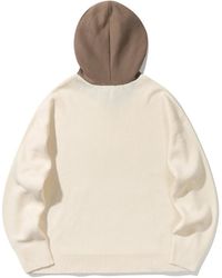 MAINBOOTH Neutral Oversized Hooded Jumper - Natural