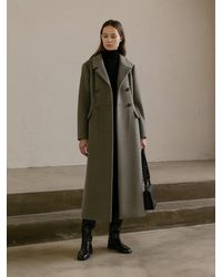 COLLABOTORY - Double-breasted Slim Maxi Coat - Lyst