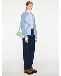 Buy MARGE SHERWOOD Purple Bessette Shoulder Bag - Pale Blue At 54% Off