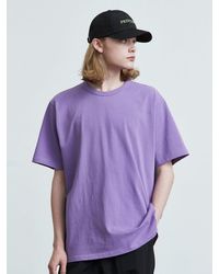 VOIEBIT 16color Premium Cotton T-shirt - Purple