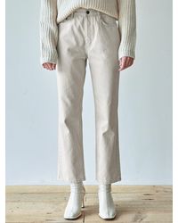 YAN13 Straight Mood Cotton Trousers - Multicolour