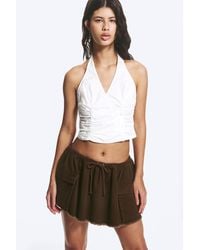 Weekday - V-Neck Cotton Halter Top - Lyst