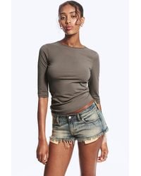 Weekday - Fitted Three-Quarter Sleeve Top - Lyst
