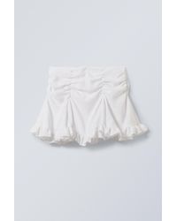 Weekday - Gathered Mini Skirt - Lyst