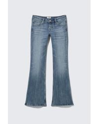 Monki - Low Rise Slim Flared Jeans - Lyst