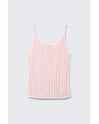 Weekday - Textured Knitted Tank Top - Lyst