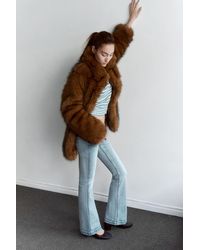 Monki - Relaxed Faux Fur Jacket - Lyst