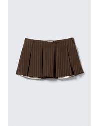 Monki - Pleated Mini Suiting Skirt - Lyst