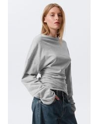 Weekday - Pleated Long-Sleeved Top - Lyst