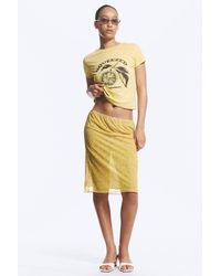 Monki - Double Layered Mesh Skirt - Lyst